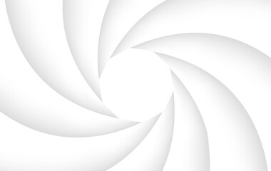 Poster - Background with camera lens shutter,  white gray abstract technology design.