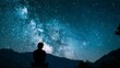 © Sasint - A lone individual engaged in the Isha prayer under a canopy of stars, emphasizing personal devotion and the peaceful end to a day.
