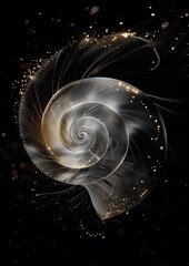 Wall Mural - AI generated illustration of cosmic shell