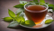 Tea with peppermint leaves 4