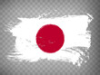 Flag Japan from brush strokes.  Waving Flag  Japan on  transparent background for your web site design, app, UI. Stock vector. Vector illustration EPS10