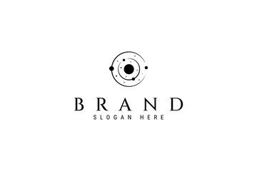 solar system vector illustration logo design