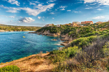 Canvas Print - View over the coast of Santa Teresa Gallura, Sassari, Italy