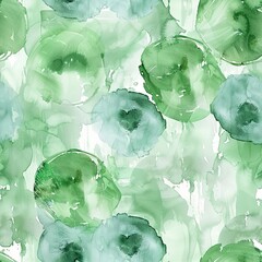 Poster - Whimsical watercolor mint, seamless pattern, refreshing light greenss. Seamless Pattern, Fabric Pattern, Tumbler Wrap, Mug Wrap.