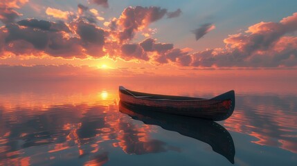 A Sunset Canoe Journey