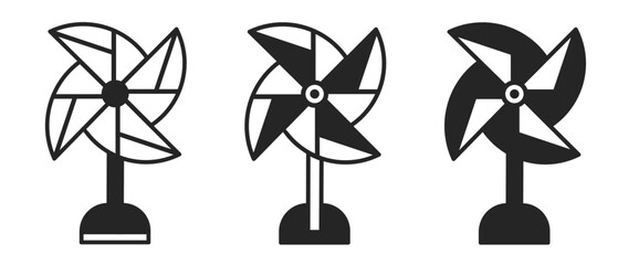 Wall Mural - Windmill icon on white background. Vector logo windmill illustration.