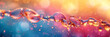 Vibrant Oil and Water Abstract Background with Rainbow Colors