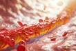 Life-threatening Atherosclerosis blood. Medical coronary vessel. Generate Ai