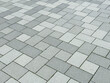 Outdoor floor material. gray paved road from concrete pavers