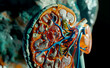 Human kidney 3D image - close-up