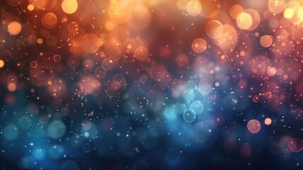 Poster - Abstract colorful bokeh lights on blue background