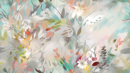 Sticker - soft light spring garden abstract floral background wallpaper pattern