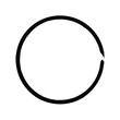 Black circle marker isolated on white background. black Marker circle hand drawn. Circle shape icon vector geometry symbol for creative graphic design element in a flat color pictogram. EPS file 338.