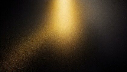 Wall Mural - Golden Spotlight: Black and Gold Grungy Abstract Canvas