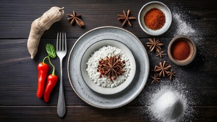 Wall Mural -  Aromatic spices and fresh ingredients for a flavorful meal