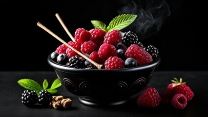 Sticker -  Deliciously fresh berries ready to be savored