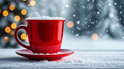 Wall Mural -  Cozy up with a warm cup of cheer