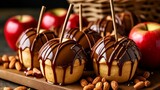 Fototapeta Łazienka -  Deliciously tempting chocolatedipped apple treats