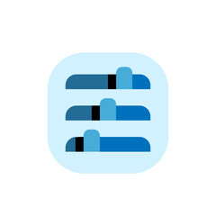 Aufkleber - setting button concept illustration flat design icon ui