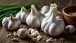  Fresh garlic bulbs and cloves ready for culinary adventures