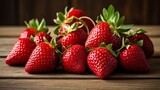 Fototapeta Dmuchawce -  Fresh and juicy strawberries ready to be enjoyed