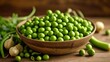  Freshly shelled peas ready for a healthy meal