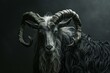 Formidable Bathomet goat demon. Evil dark occult. Generate Ai