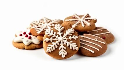 Canvas Print -  Sweet snowflakethemed cookies for a festive treat