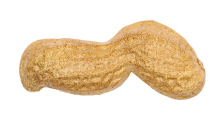 Wall Mural - Peanut isolated on white background, macro and clipping path