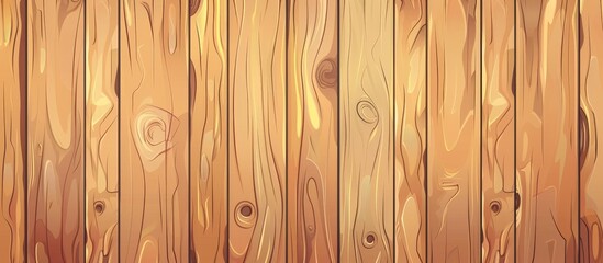Poster - Detailed view of a wooden wall showcasing a pattern of aligned wood planks creating a textured background