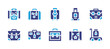 Suitcase icon set. Duotone color. Vector illustration. Containing suitcase, baggage, travel, honeymoon.