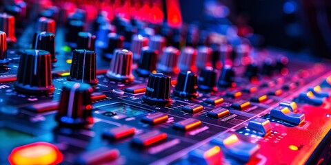 Poster - Audio equipment setup checklist, close view, professional event organization 