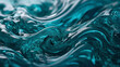 A swirly aquamarine abstract liquid background reminiscent of the tranquil depths of the ocean.