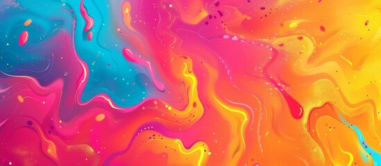 Sticker - Vibrant liquid artwork with bubbles, creating abstract and beautiful textures for backgrounds and comics