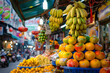 fruits and vegetables at market