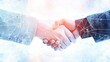 Successful Business Handshake: Professional Collaboration in a Digital Era