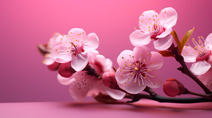 Peach blossom decoration spring festival background material