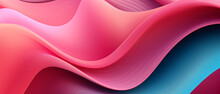 Abstract Waves In Pink And Red Hues Digital Wallpaper