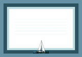 Fototapeta  - Opinion of the cruise - Blank certificate with space for your design