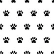 Seamless pattern paw pet , dog or cat footprint texture, animal background.Can be used in textile industry, paper, background, scrapbooking.Vector.