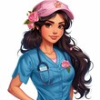 Female medical assistant, junior staff, doctor, diagnostician, patient care, young beautiful girl nurse attendant, medicine