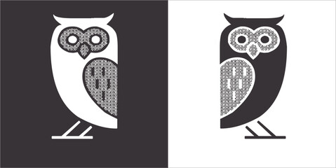 Sticker - Illustration vector graphics of owl icon