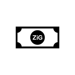 Wall Mural - New Zimbabwe Currency Symbol, The Zimbabwe Gold Icon, ZiG Sign. Vector Illustration