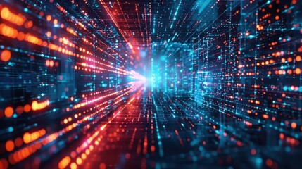 Poster - digital background, network, technological processes,storages, science,