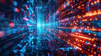 Poster - digital background, network, technological processes,storages, science,