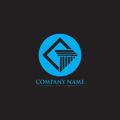 Poster - C lawyer logo design inspiration. Vector letter template design for brand.