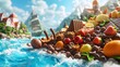 Experience the Magic of Chocolate Ocean: A 3D of Flavorful Fantasy