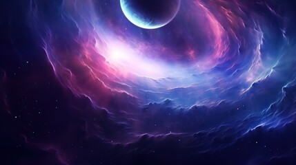 Wall Mural - beauty of deep space, night sky, universe, galaxy, planets,