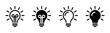 Light bulb icon.  Light Bulb icon set. Lamp icon set. Idea lamp icon collection. Idea Symbols