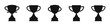 Trophy cup, award, vector icons. Trophy with the name plate of the winner flat vector icons. Champions cup trophy flat vector. Champion cup winner trophy award.